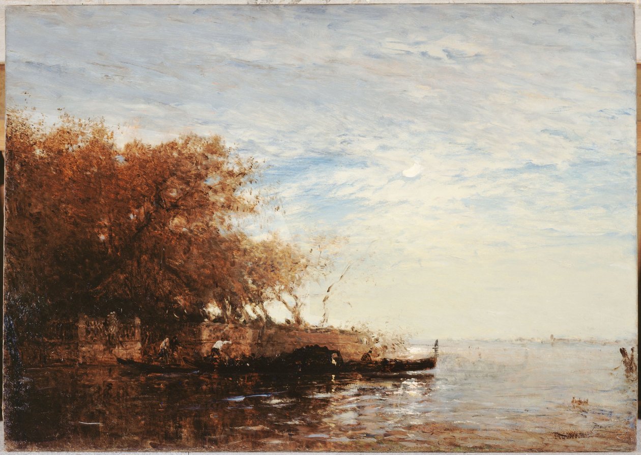 Venedig, den franske have i måneskin, mellem 1880 og 1890 (olie på lærred) af Félix Ziem