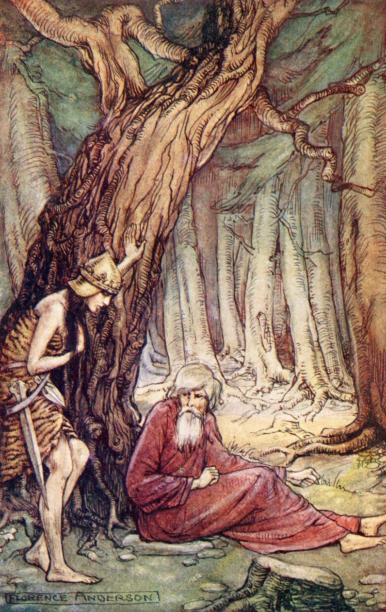 Boadicea and the Druid, fra digtet Boadicea af William Cowper, fra Reading from Historical Romances, udgivet 1914 af Florence Anderson