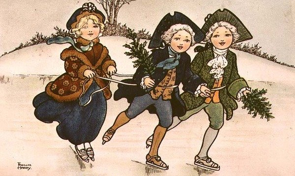 To kavalerer, victoriansk kort af Florence Hardy