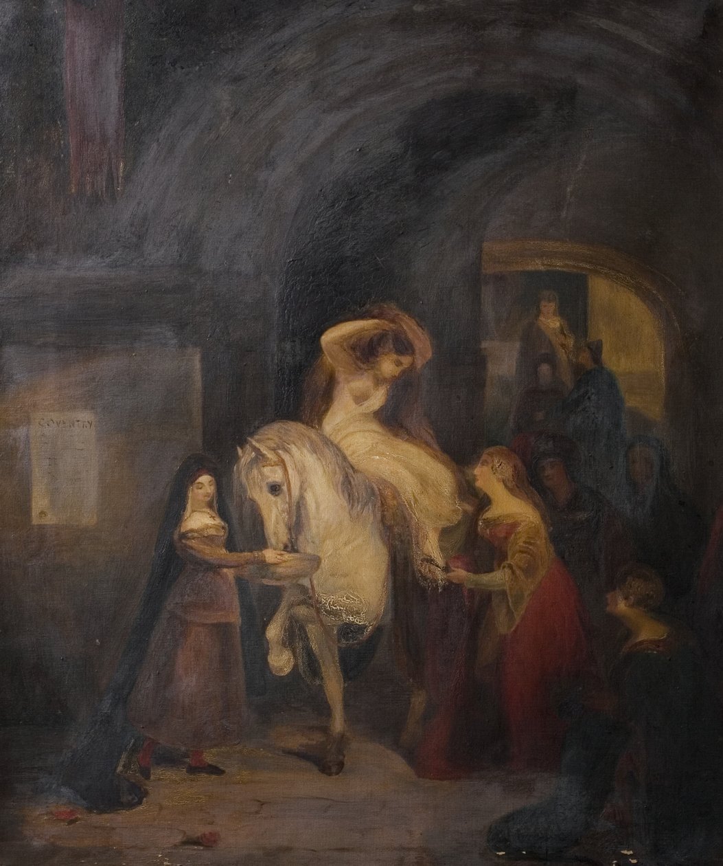 Lady Godiva (efter G. Jones), begyndelsen af det 20. århundrede (olie på lærred) af Florence Weston