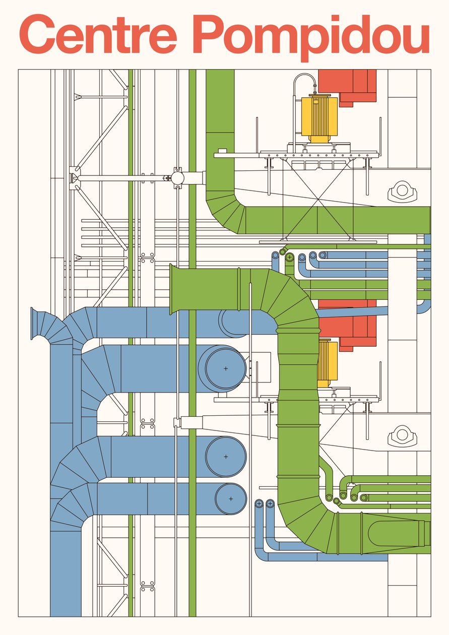 Centre Pompidou, 2023 (digital) af Florent Bodart