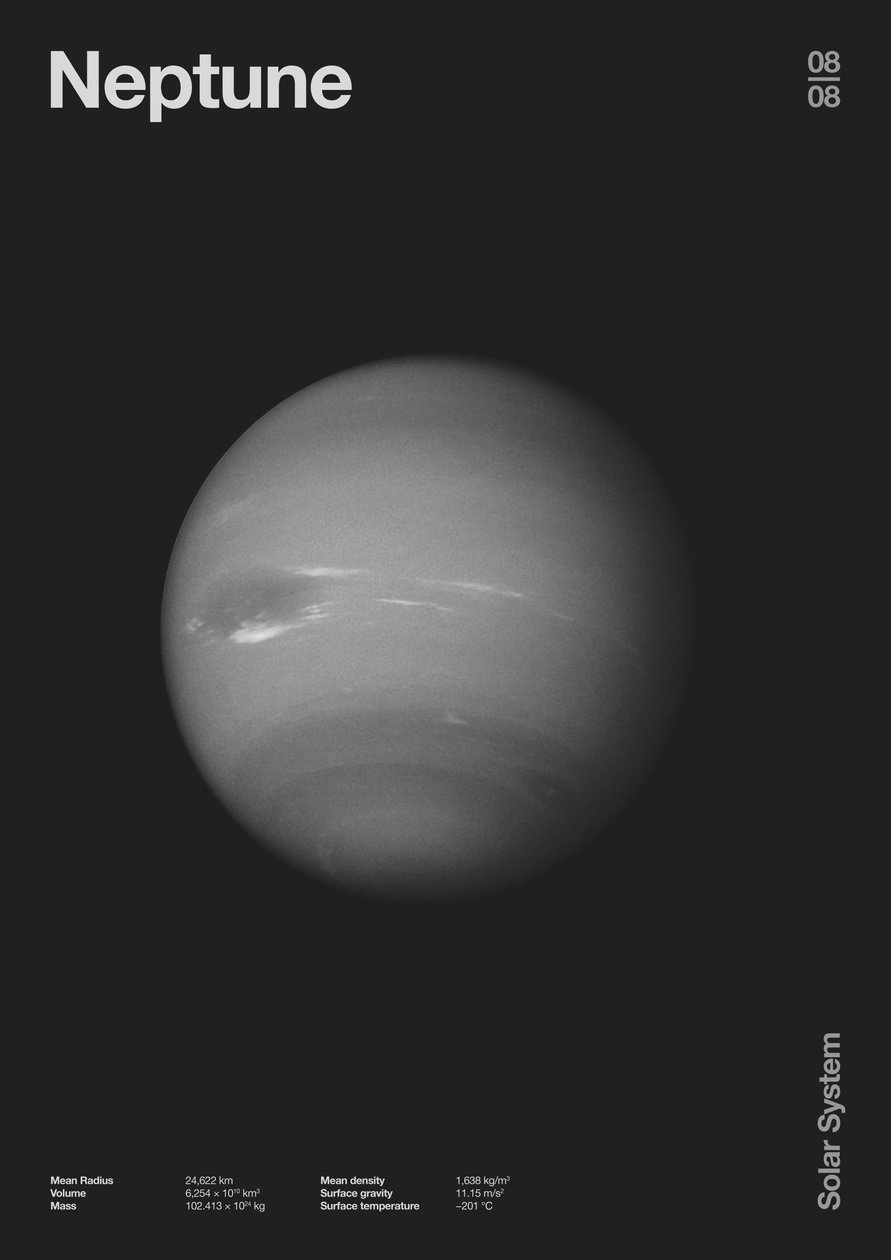 Neptun : Minimal Planets Datas, 2023 (digital) af Florent Bodart