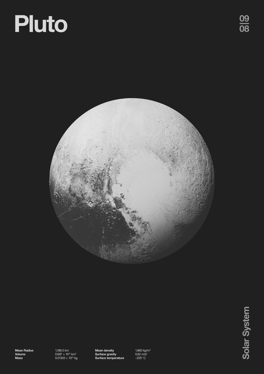 Pluto: Minimal Planets Datas, 2023 (digital) af Florent Bodart