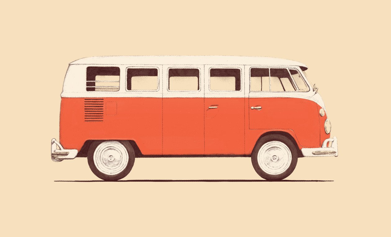Red Van, 2023 (digital) af Florent Bodart