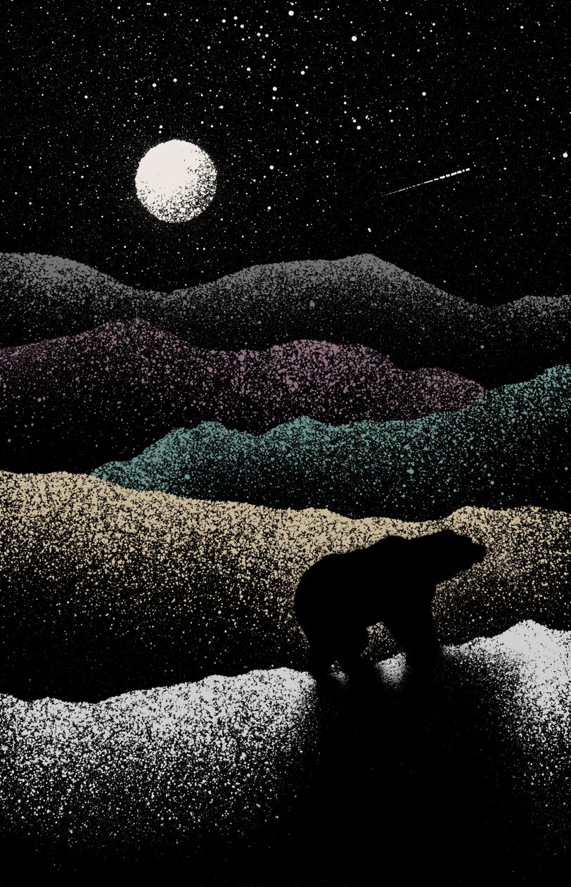 vandrende bjørn, 2019 (digital) af Florent Bodart