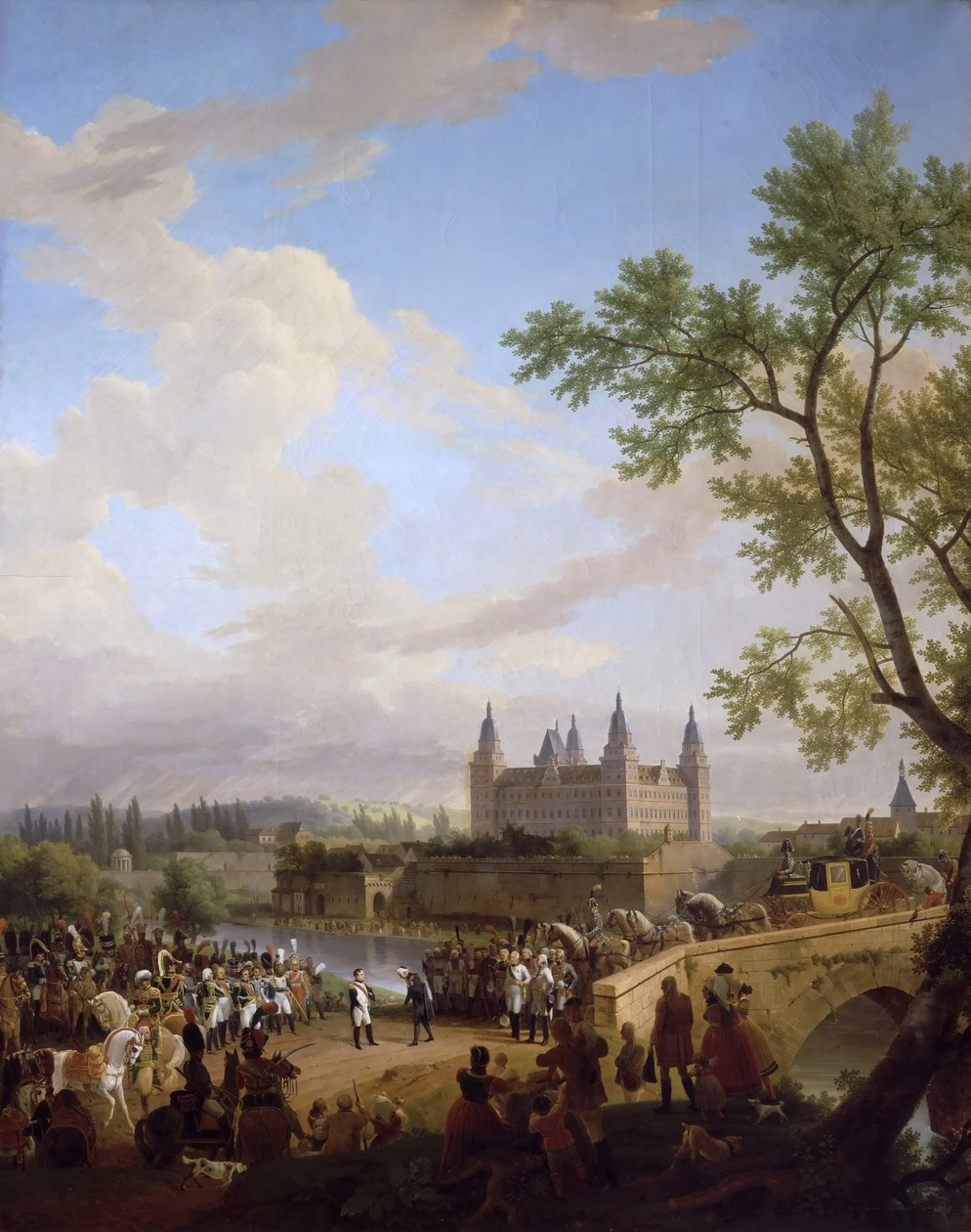 Møde mellem Napoleon og baron Karl von Dalberg i Aschaffenburg den 2. oktober 1806 af Florent Fidèle Constant Bourgeois du Castelet