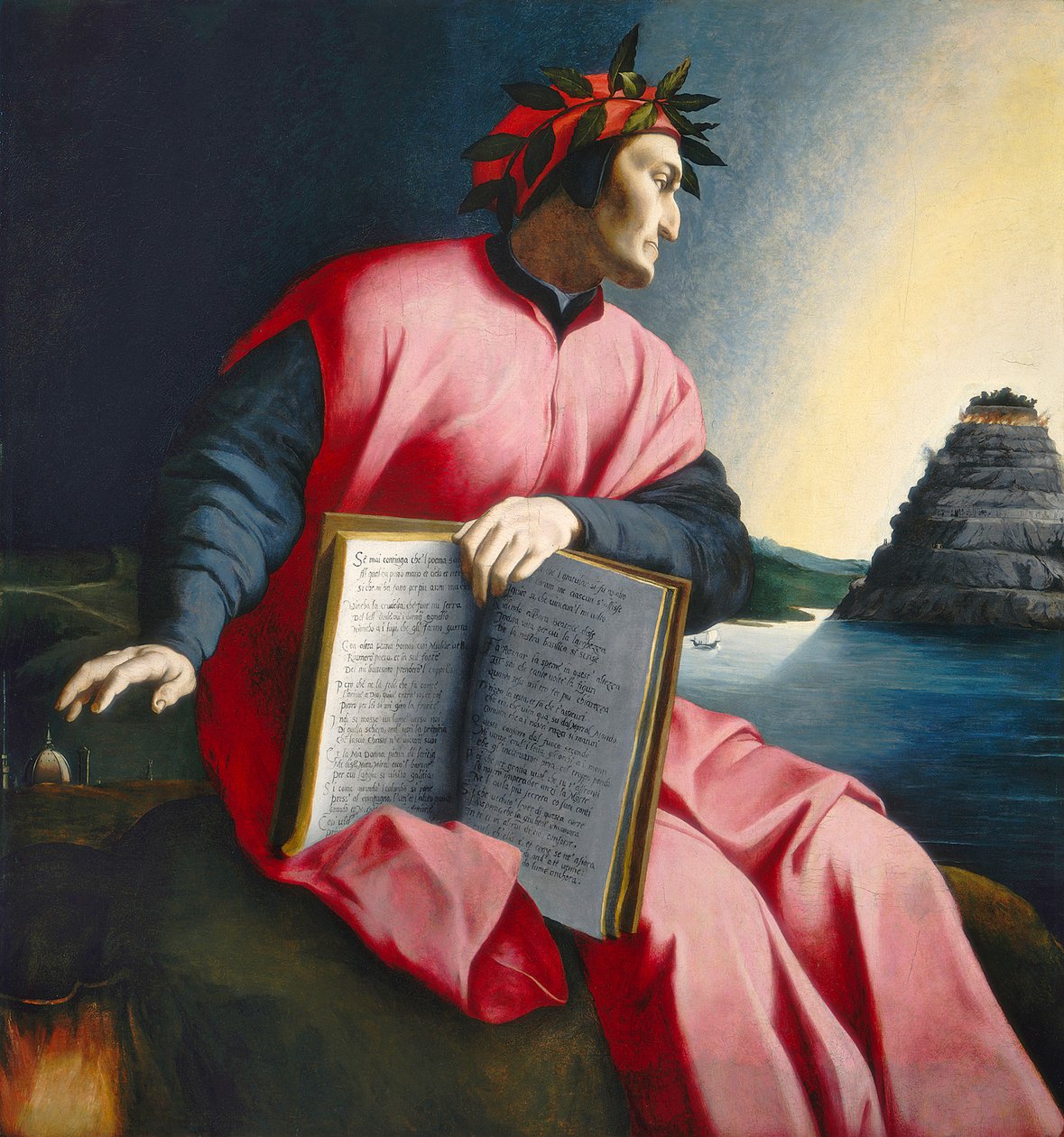Allegorisk portræt af Dante, slutningen af 1500-tallet af Florentine School