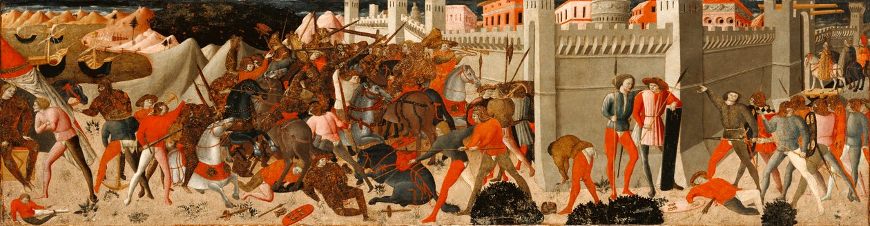 The Siege of Troy, ca. 1460-80 (tempera på panel) af Florentine School