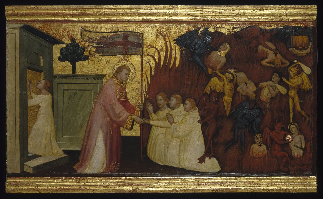 Saint Lawrence befrier sjæle fra skærsilden af Florentine Lorenzo di Niccolò Italian