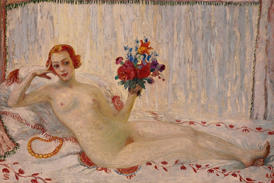 En model nøgen selvportræt af Florine Stettheimer