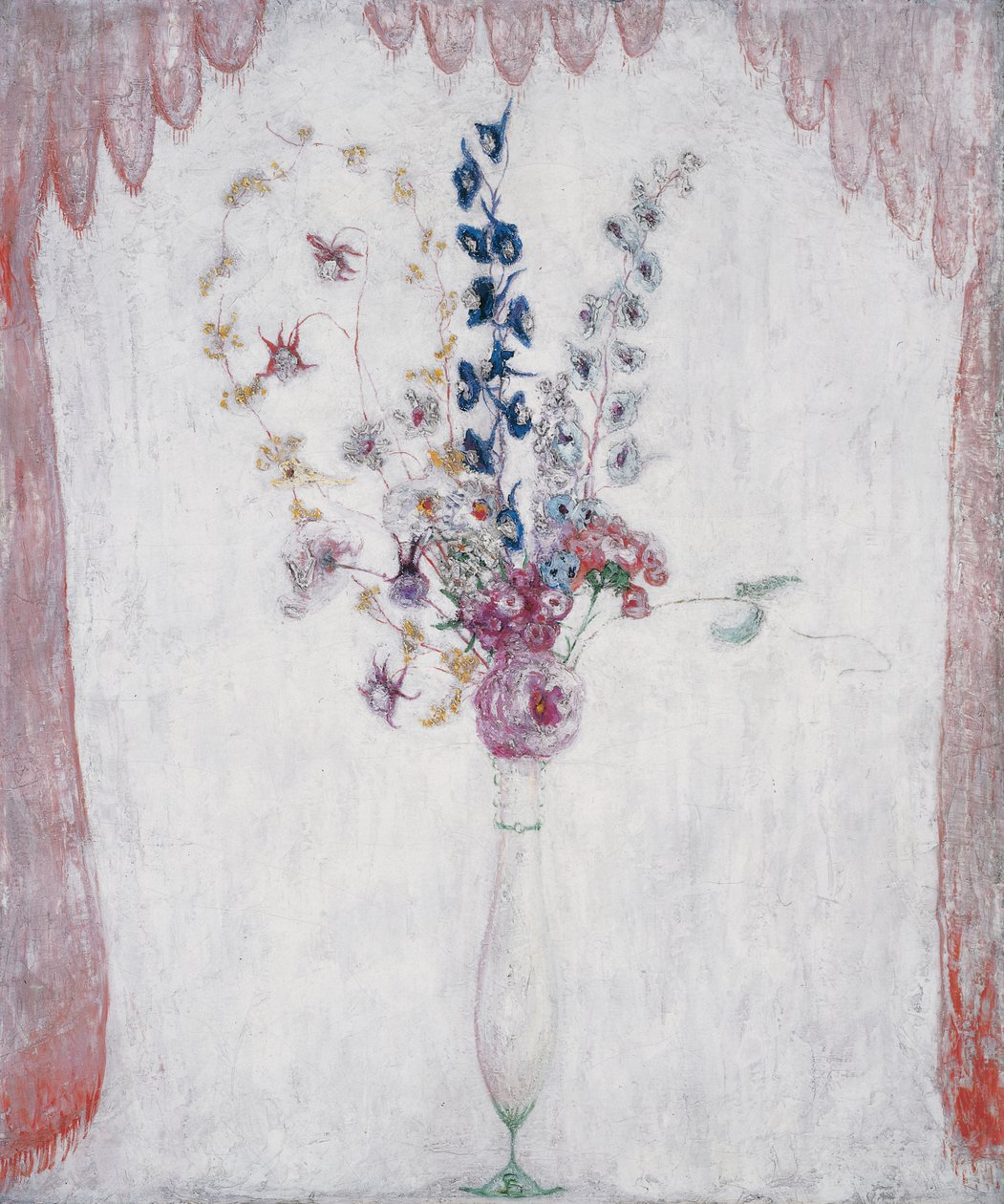 Delphinums and Columbine, ca. 1923 (olie på lærred) af Florine Stettheimer