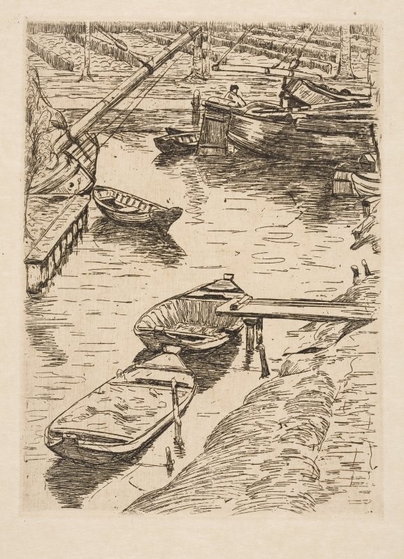 Skibe i en kanal af Floris Verster
