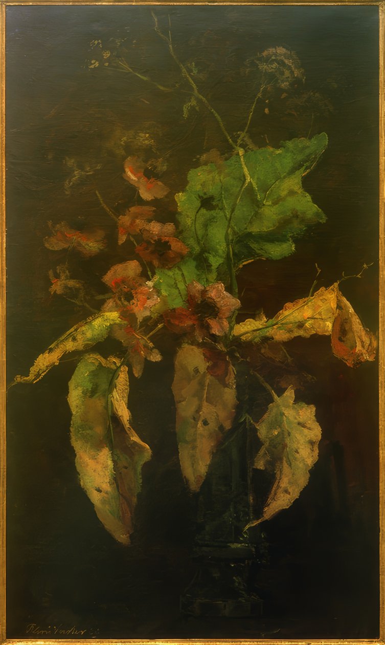 Anemoner og blade af Floris Verster