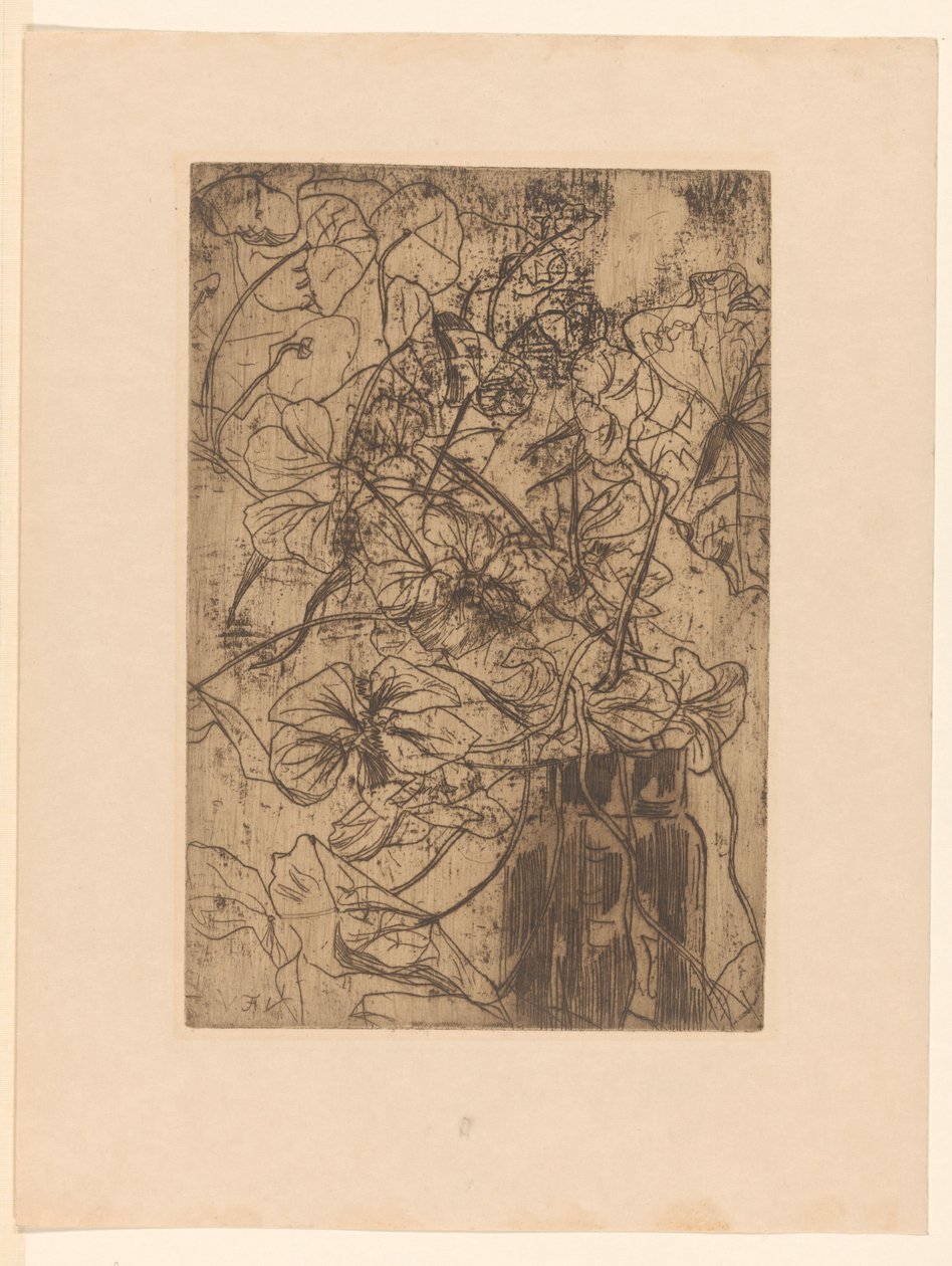 blomster vase Nasturtiums (original titel) af Floris Verster