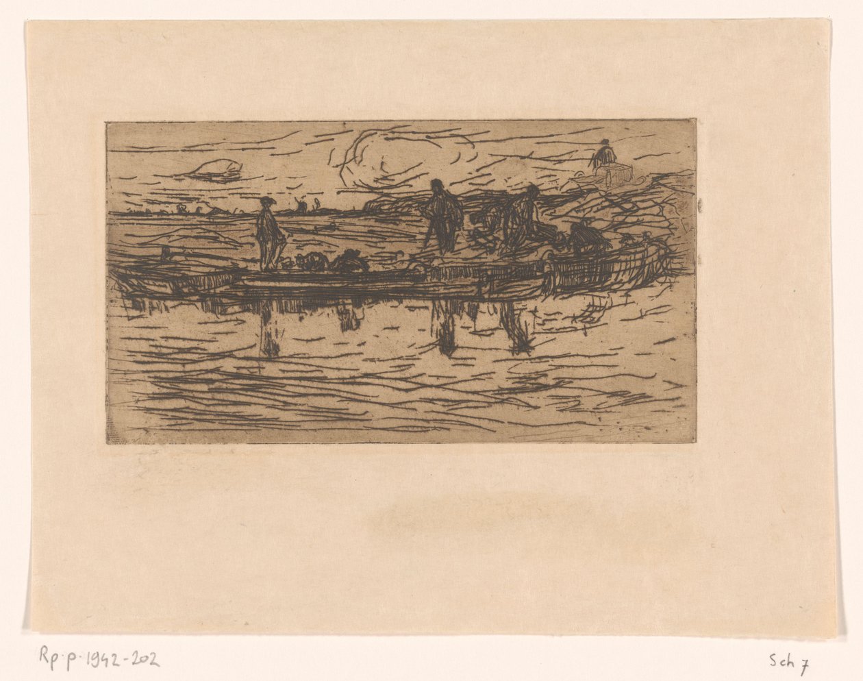 Landskab med to figurer ved vandet I tørven (original titel) af Floris Verster