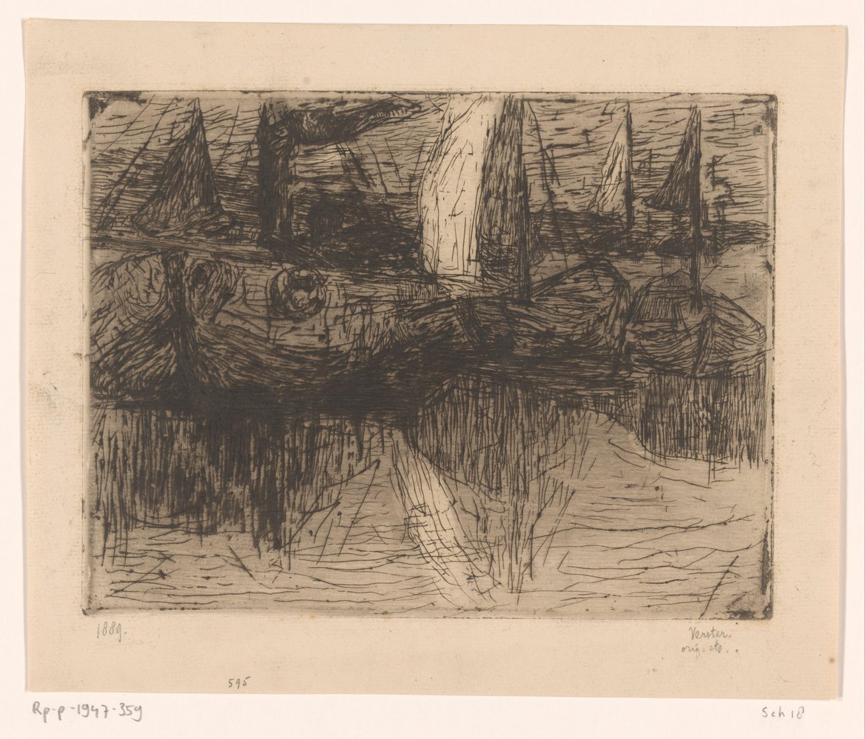 Skibe i havn (original titel) af Floris Verster