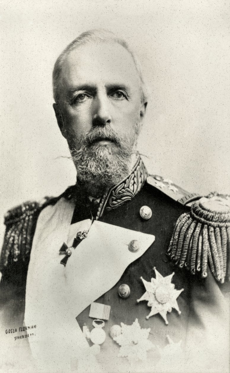 Portræt af Oscar II , konge af Sverige og Norge (foto) af Florman Gosla