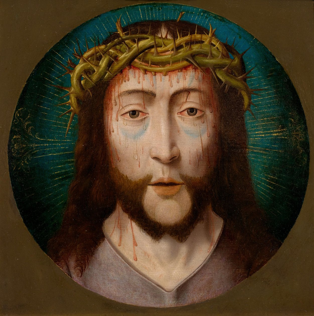 Kristus med en tornekrone af Follower of Aelbrecht Bouts