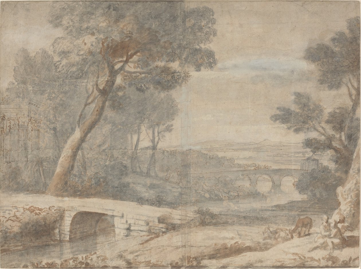 Resten på flyvningen til Egypten af Follower of Claude Lorrain