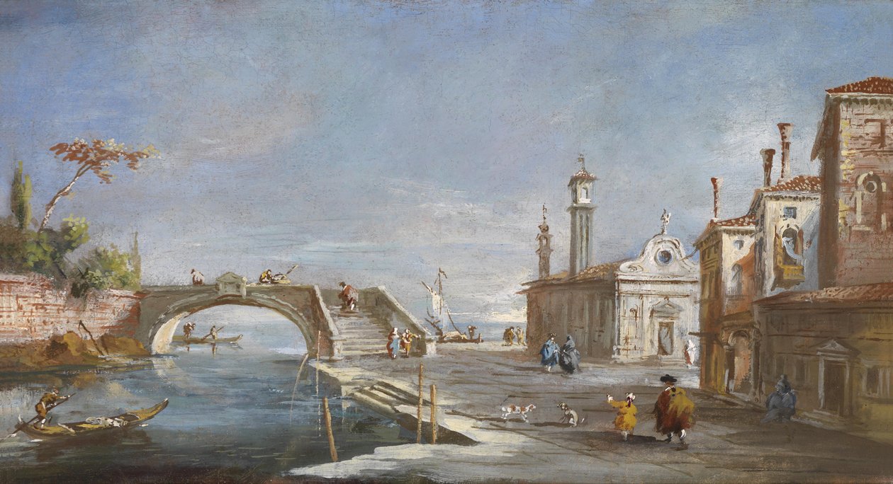 En kanal i Venedig af Francesco after Guardi
