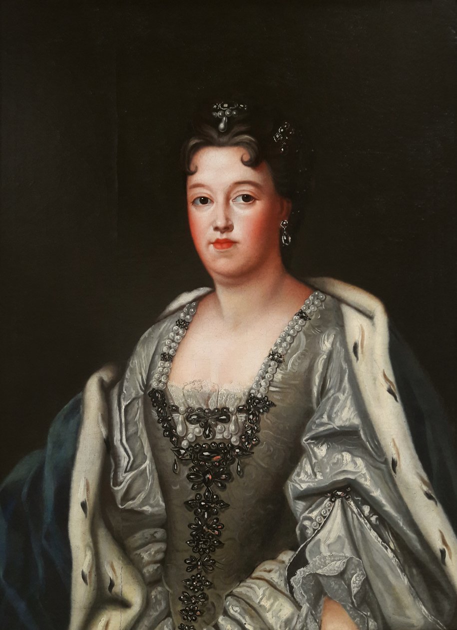 Portræt af Therese Kunigunde fra Polen i en sølvkjole af Follower of Joseph Vivien