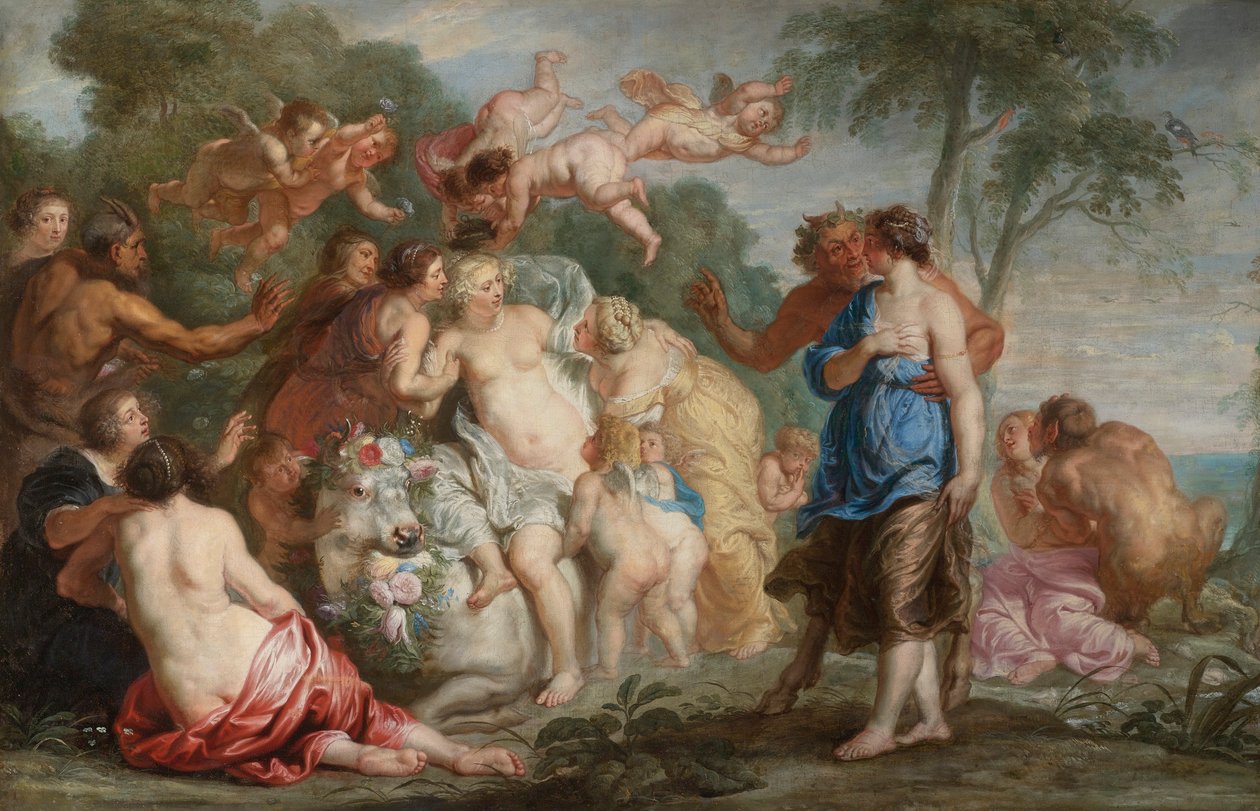 Voldtægt af Europa af Follower of Peter Paul Rubens