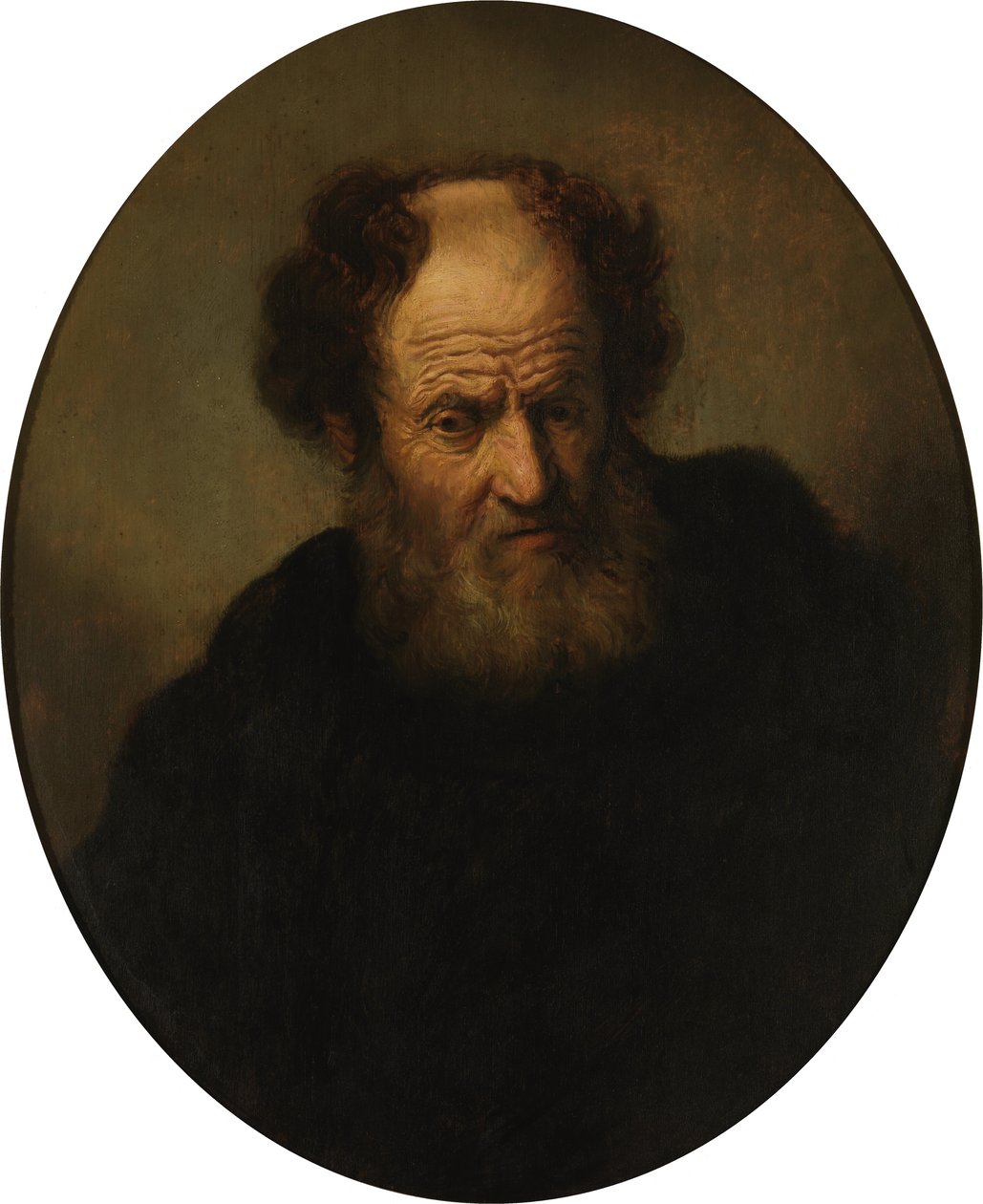 Gammel mand af Follower of Rembrandt