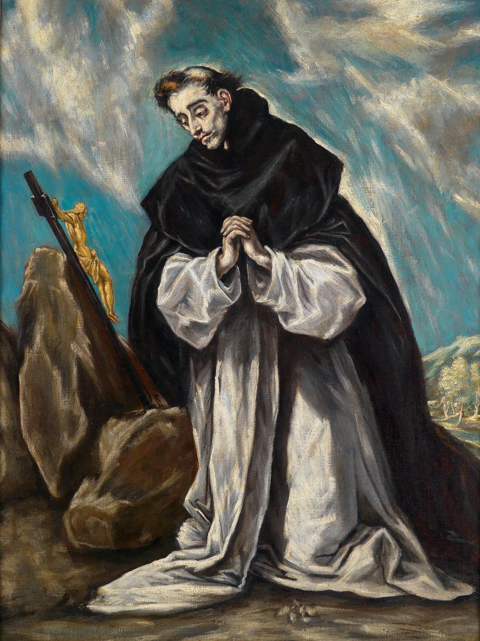 Sankt Dominikus i bøn af Follower of El Greco