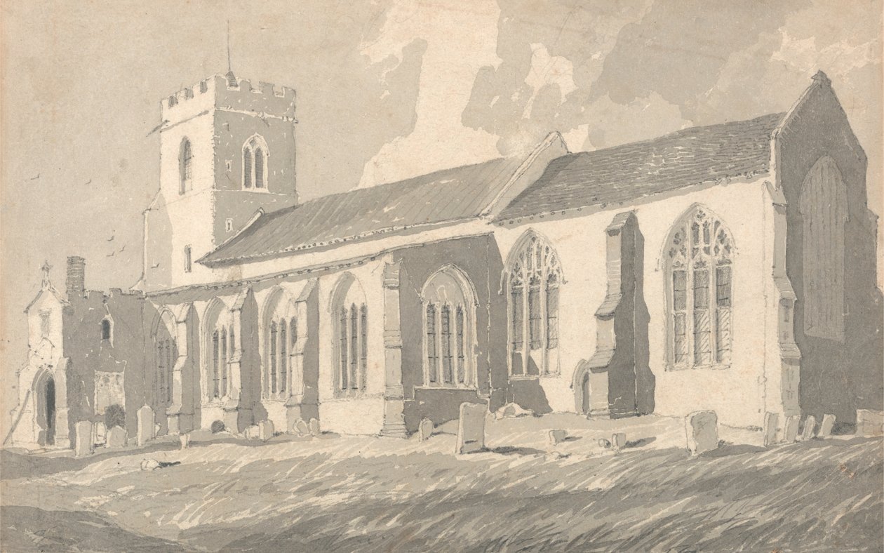 South Side of Catfield Church, Norfolk af Follower of John Sell Cotman