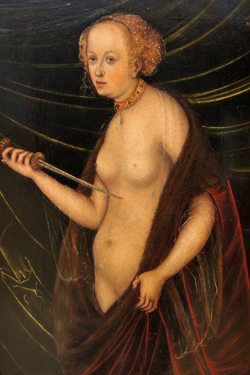 Tysk: Selbstmord der Lucretia Lucretias selvmord af Follower of Lucas Cranach the Elder