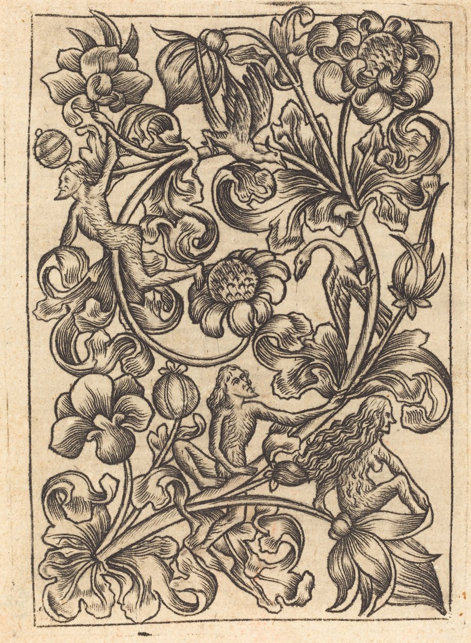 Ornament med vilde folkeslag af Follower of Master E.S.