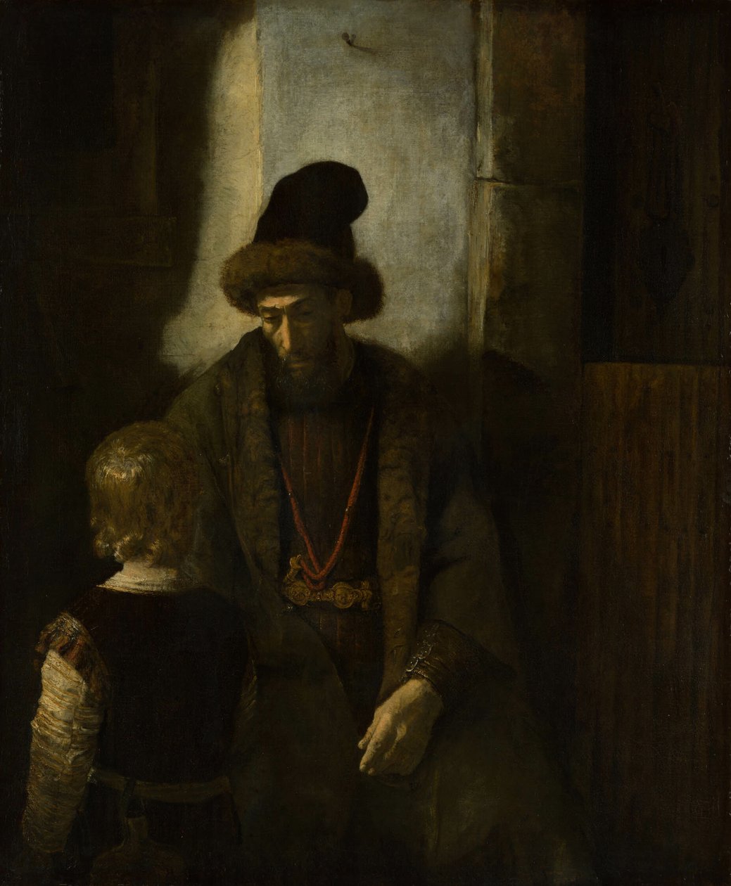 Jakobs farvel til Benjamin af Follower of Rembrandt van Rijn