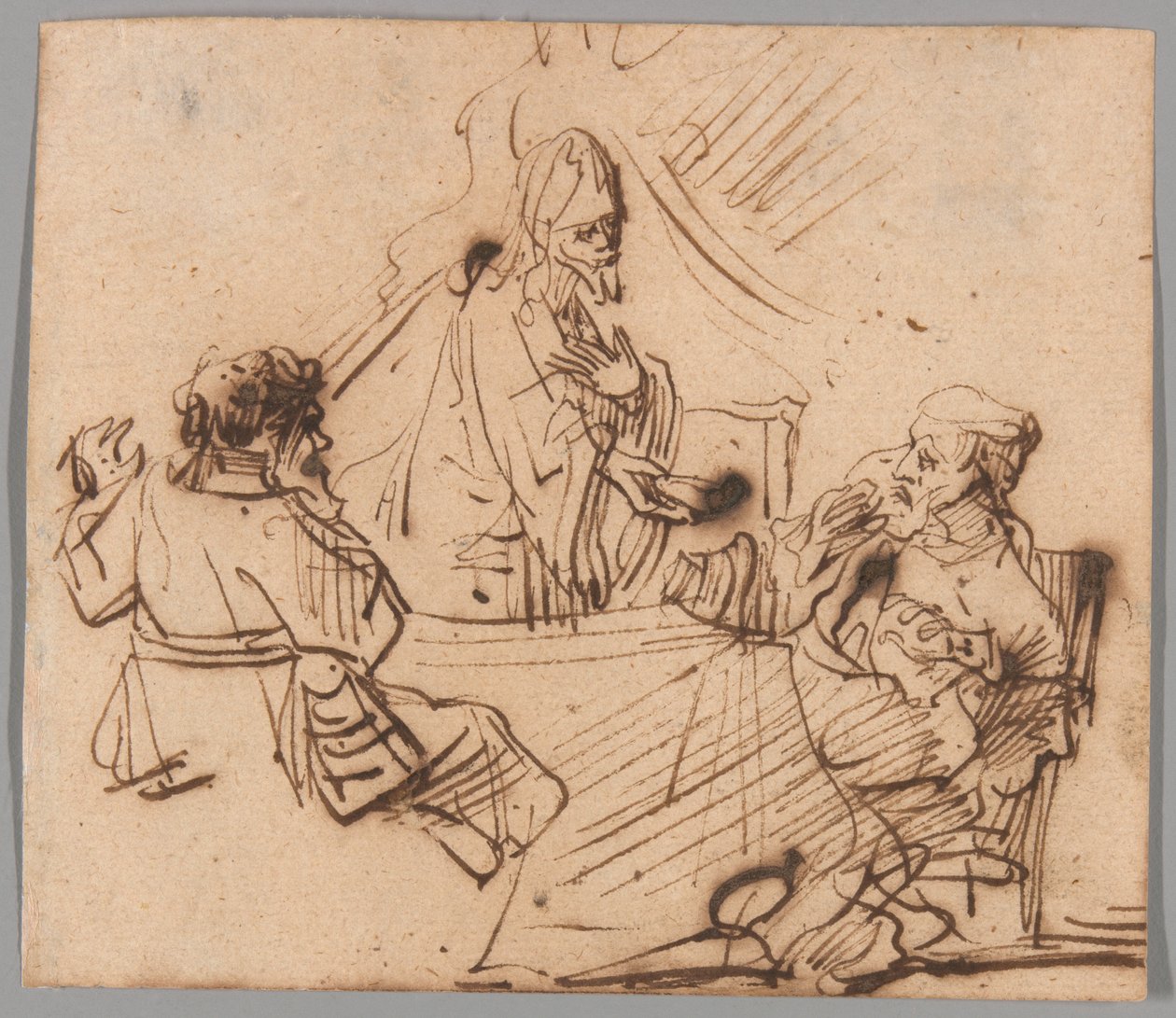 Nadveren i Emmaus af Follower of Rembrandt van Rijn