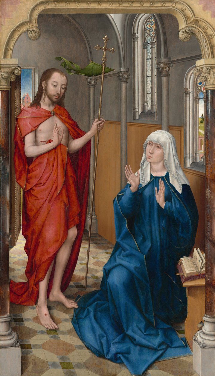 Kristus viser sig for jomfruen af Follower of Rogier van der Weyden