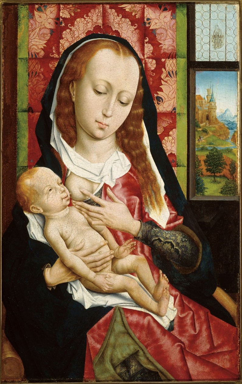 Jomfruen og barnet af Follower of Rogier van der Weyden