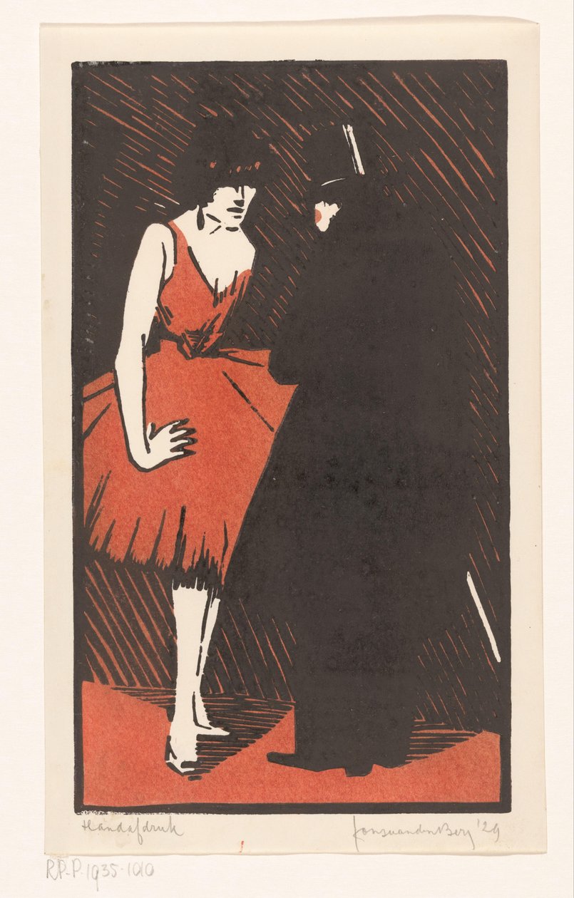 Danser med en herre af Fons van den Berg (signed by artist)