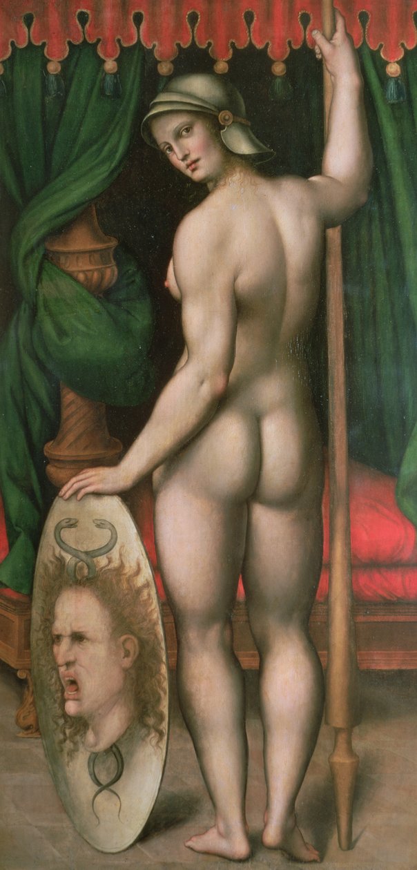 Pallas Athena (panel) af Fontainebleau School