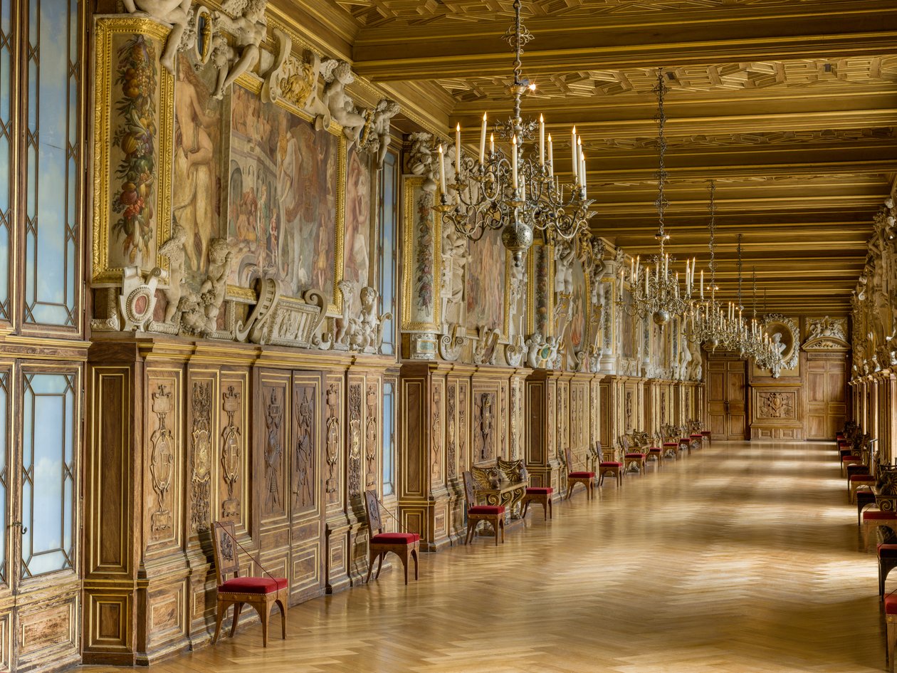 Oversigt over Francois 1er-galleriet (foto) af Fontainebleau School