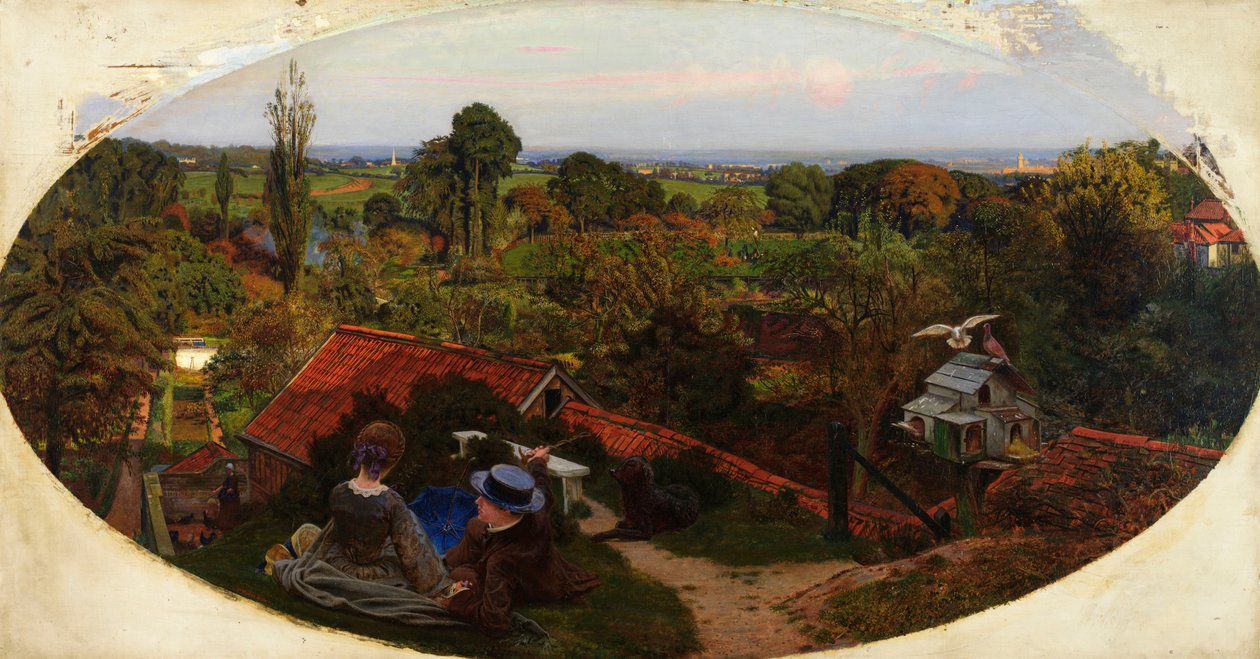 En engelsk efterårseftermiddag, 1852-1853 af Ford Madox Brown