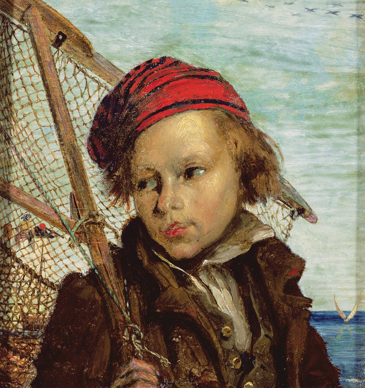 Italian Fisherboy (olie på papir) af Ford Madox Brown