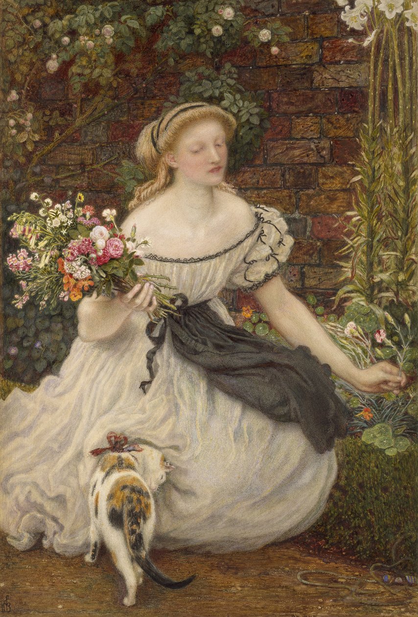 The Nosegay, 1800-tallet af Ford Madox Brown
