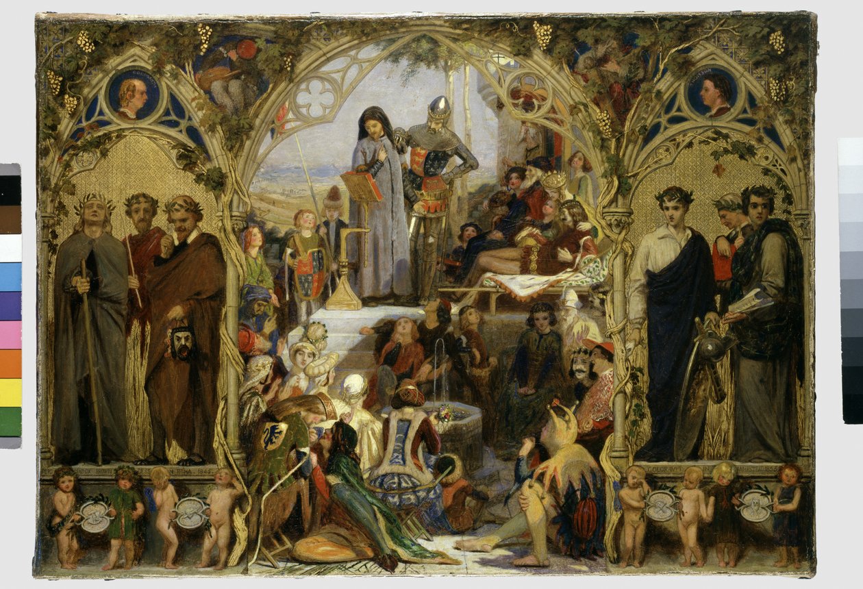 The Seeds and Fruit of English Poetry, 1845 af Ford Madox Brown