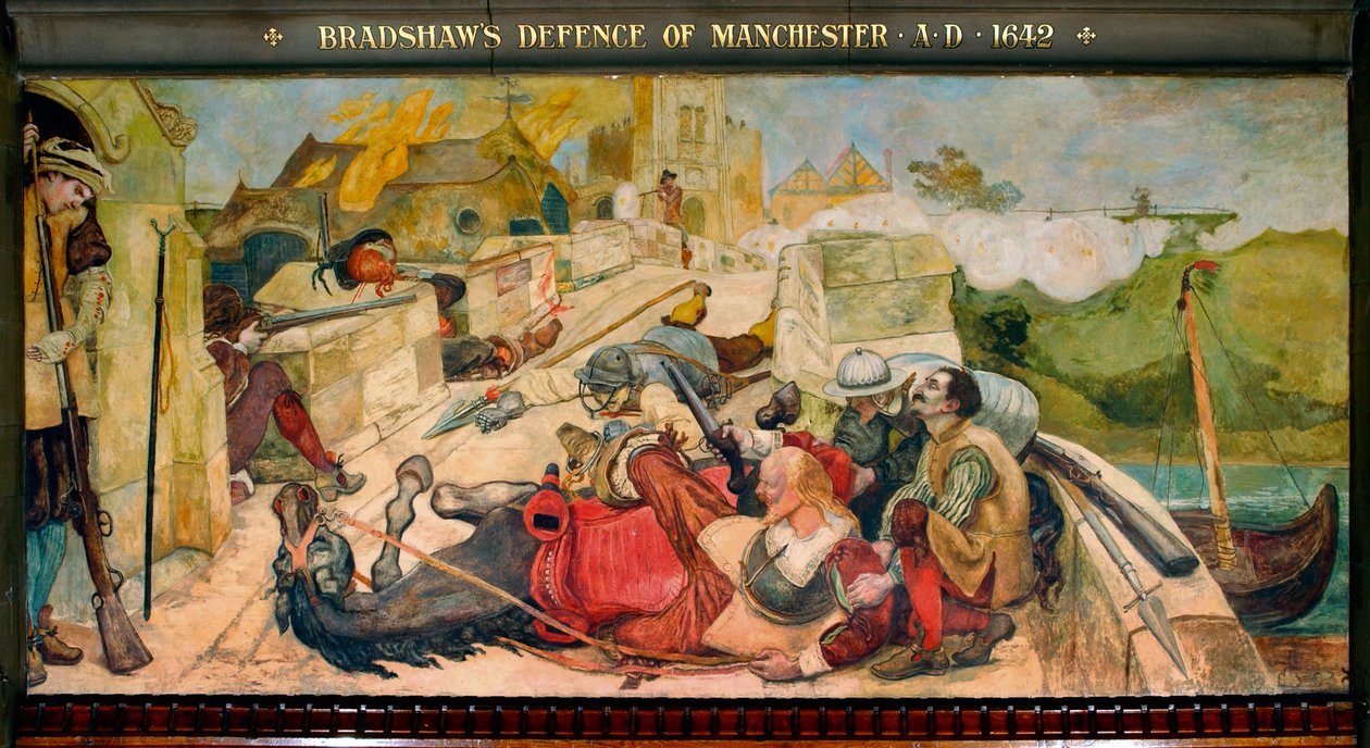 Bradshaws forsvar af Manchester AD 1642 af Ford Madox Brown