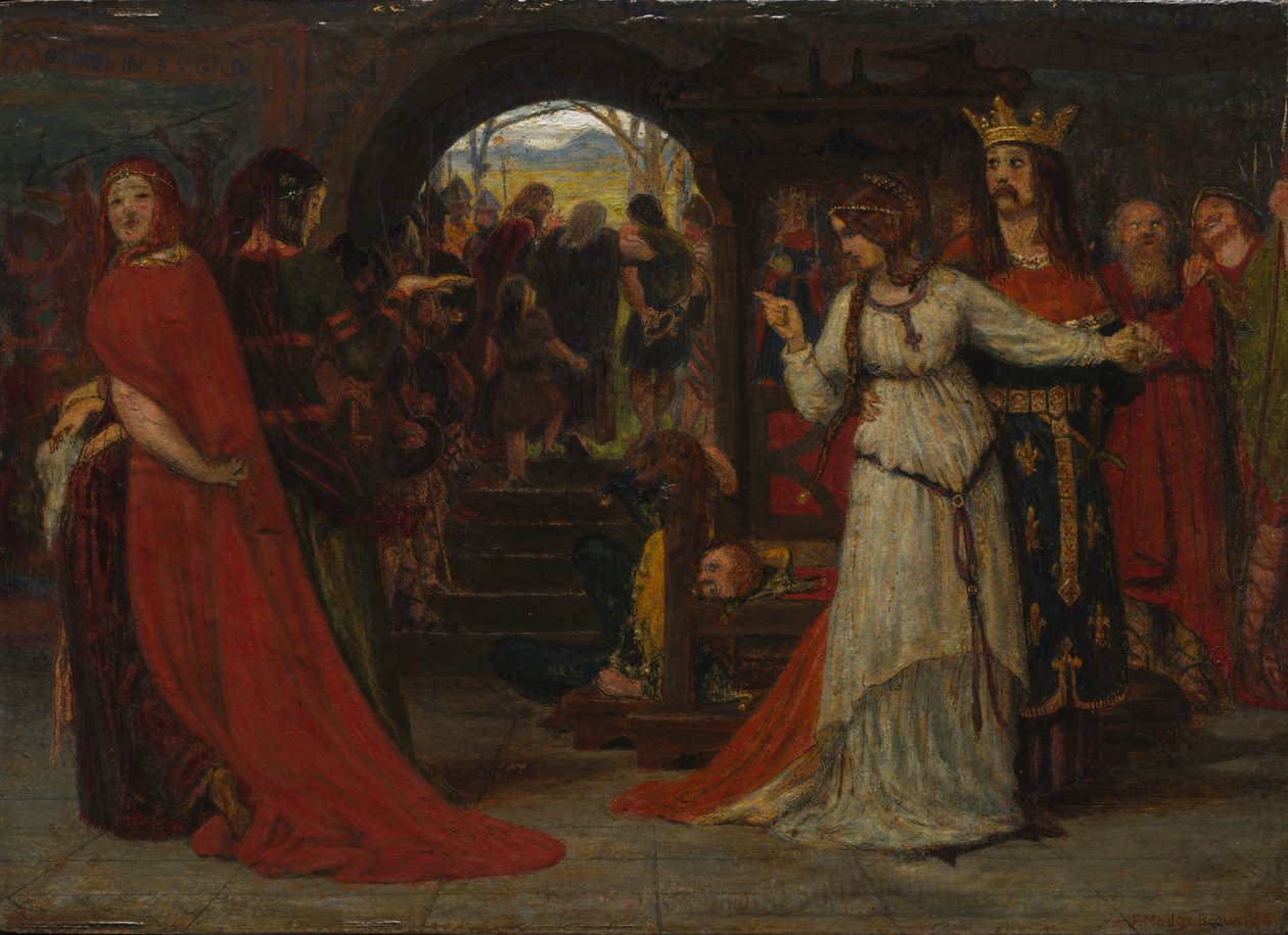 Cordelia skilles fra sine søstre af Ford Madox Brown