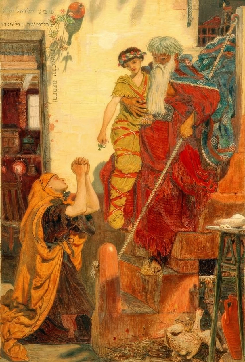 F.M. Brown, Elias og enkens søn af Ford Madox Brown