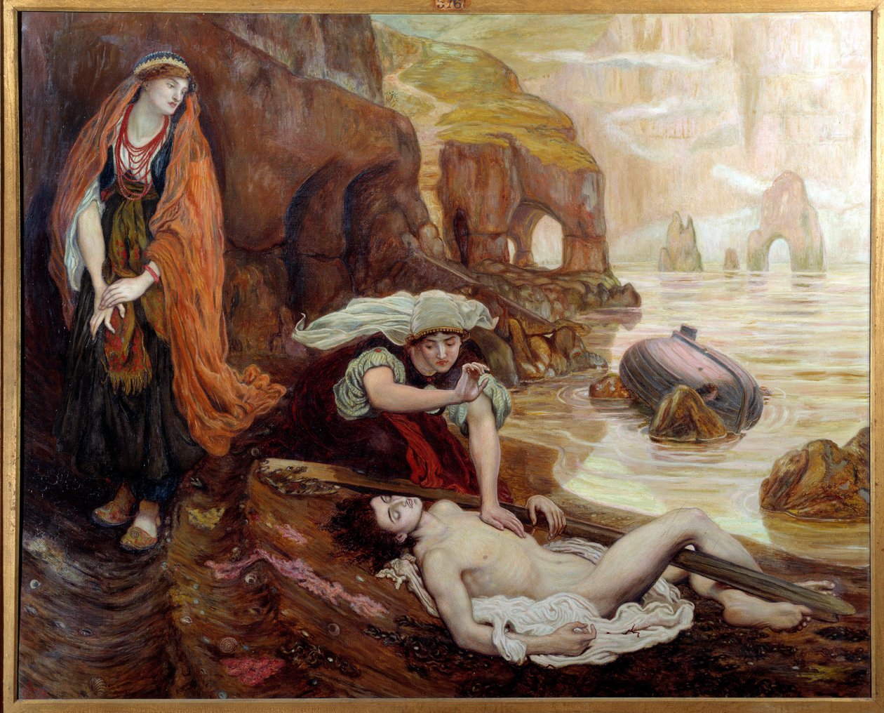 Haydee opdager liget af Don Juan Illustration til Lord Byrons sang 2. Maleri af Ford Madox Brown (1821-1893) 1878 Søn. 1,15x1,42 m Paris, musee d