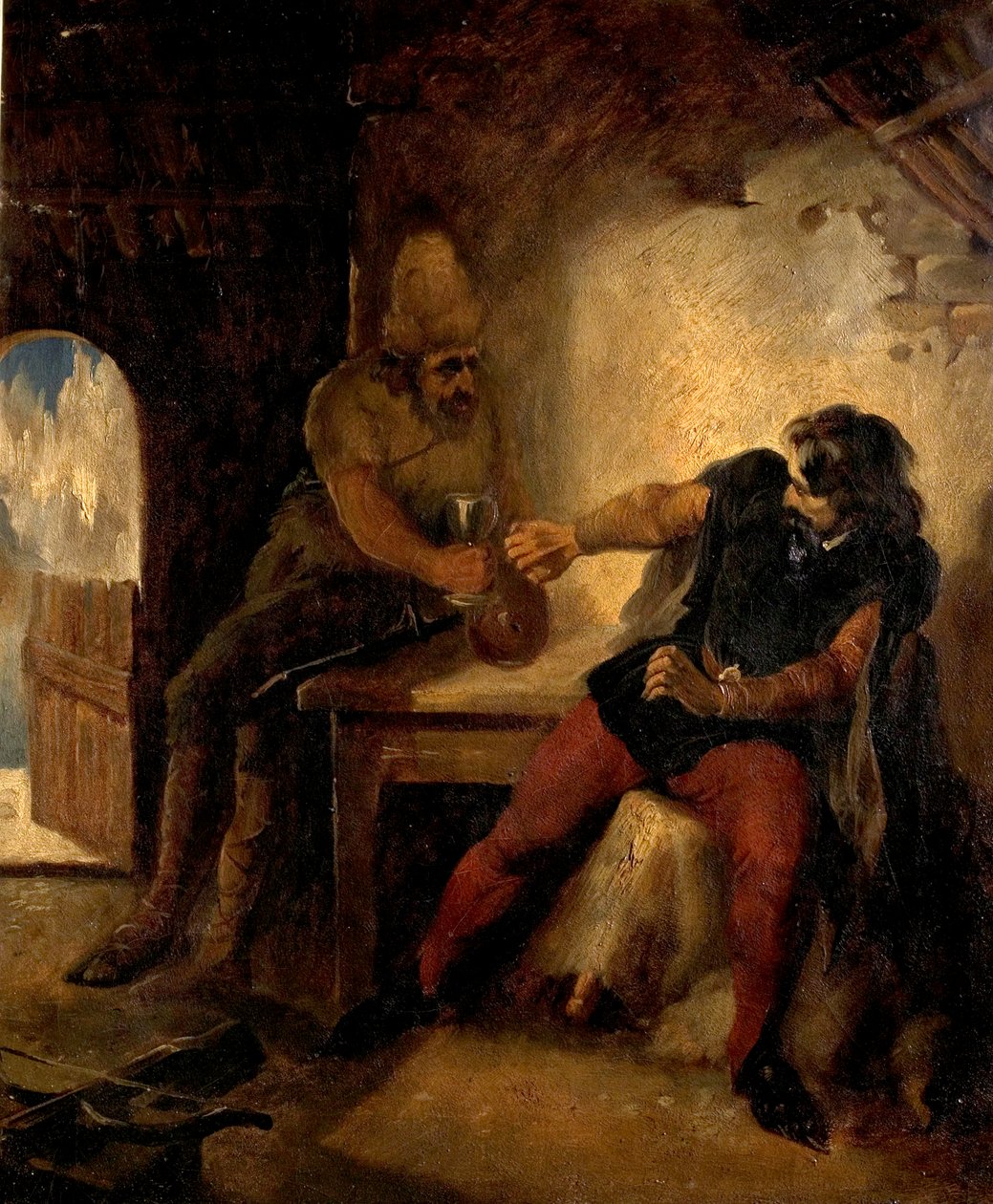 Manfred i Gemsejægerhytten, ca. 1850 af Ford Madox Brown