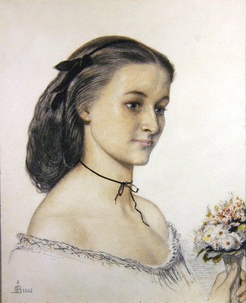 Portræt af Miss Louie Jones af Ford Madox Brown