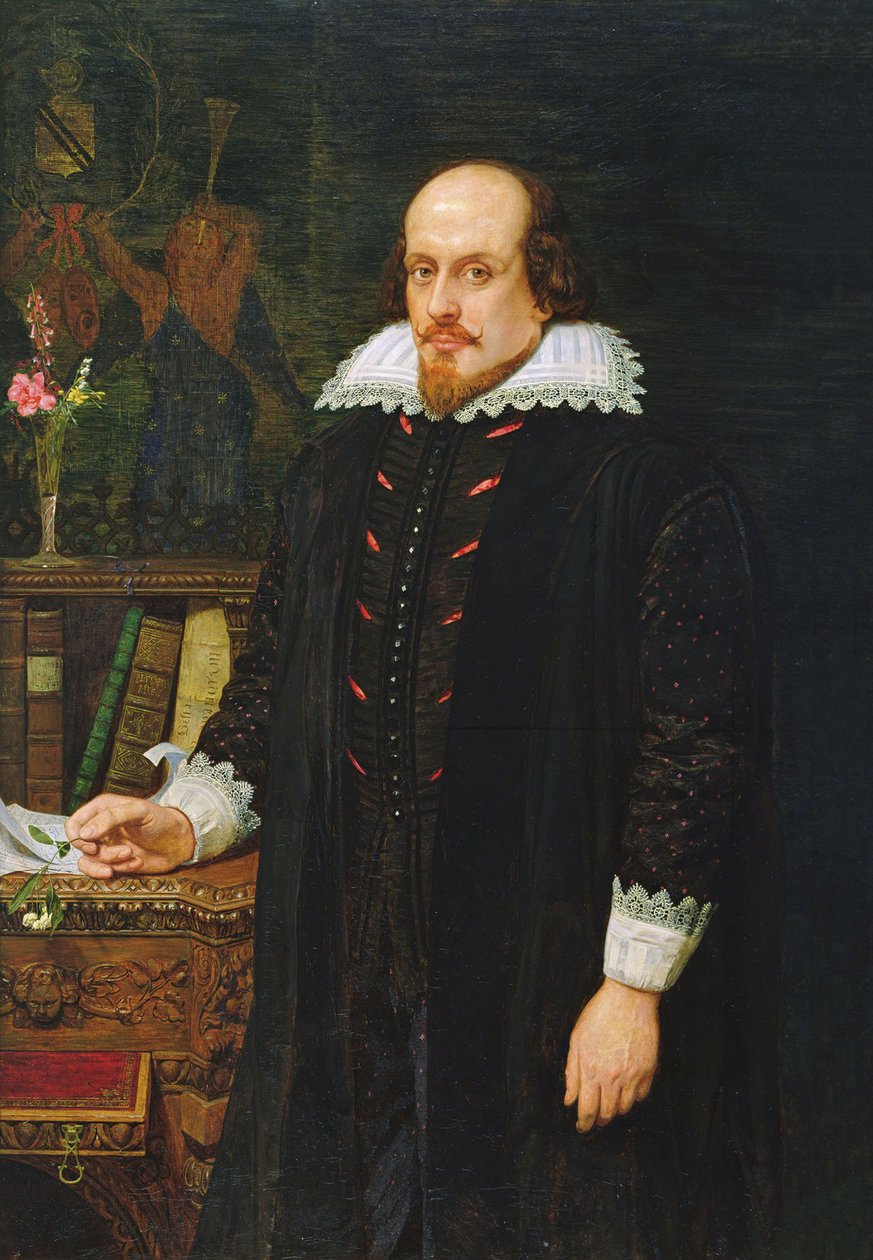 Portræt af William Shakespeare 1564-1616, 1849 af Ford Madox Brown
