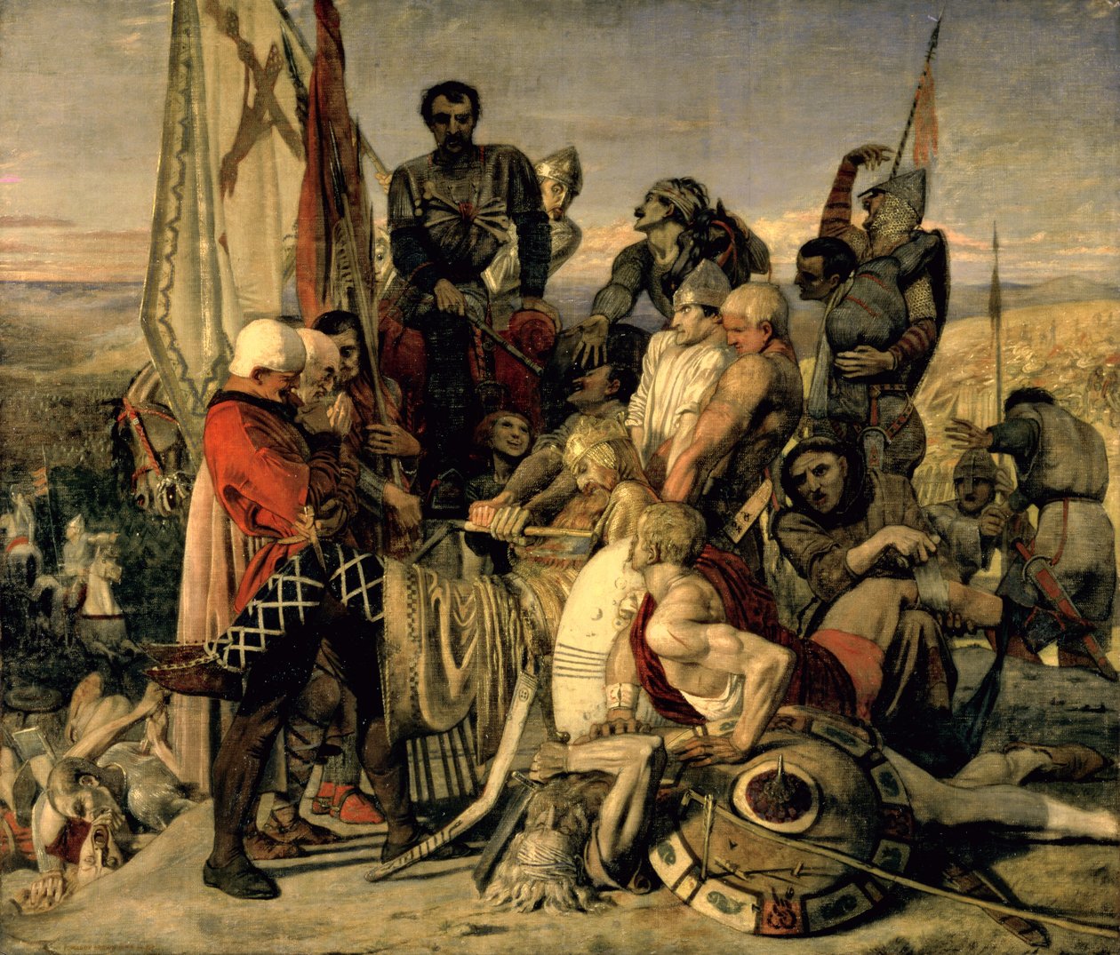 Haroldin ruumis toi William Valloittajan eteen af Ford Madox Brown